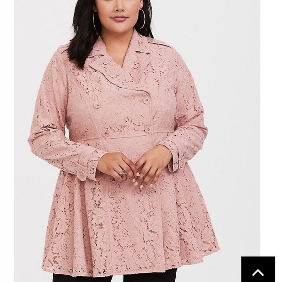torrid Jackets & Blazers - Torrid lace trench coat half off!!!